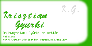 krisztian gyurki business card